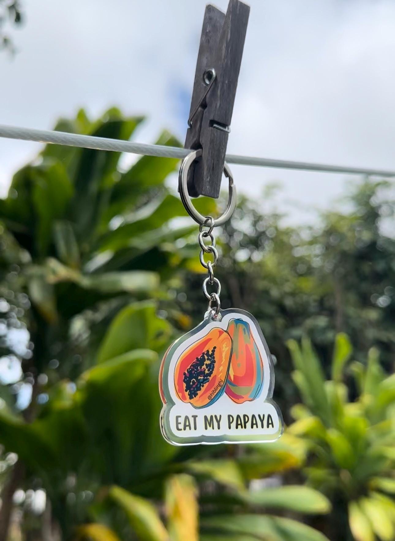 Eat My Papaya Keychain