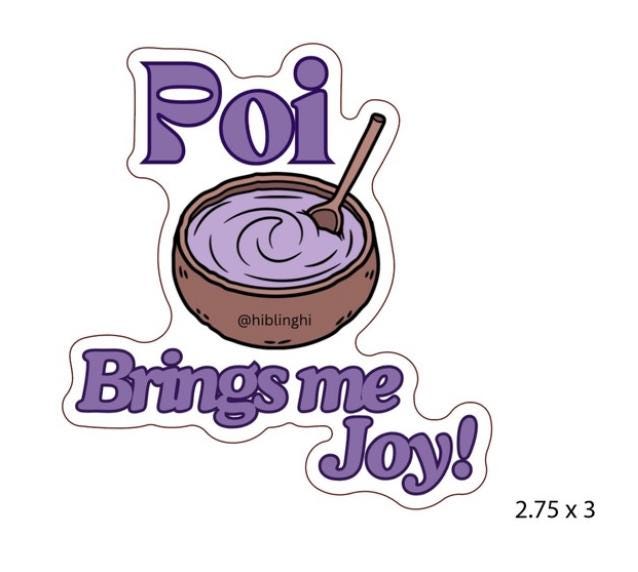 Poi Brings Me Joy vinyl sticker