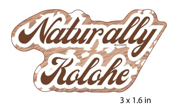 Naturally Kolohe deer die cut vinyl sticker, Hawaii sticker