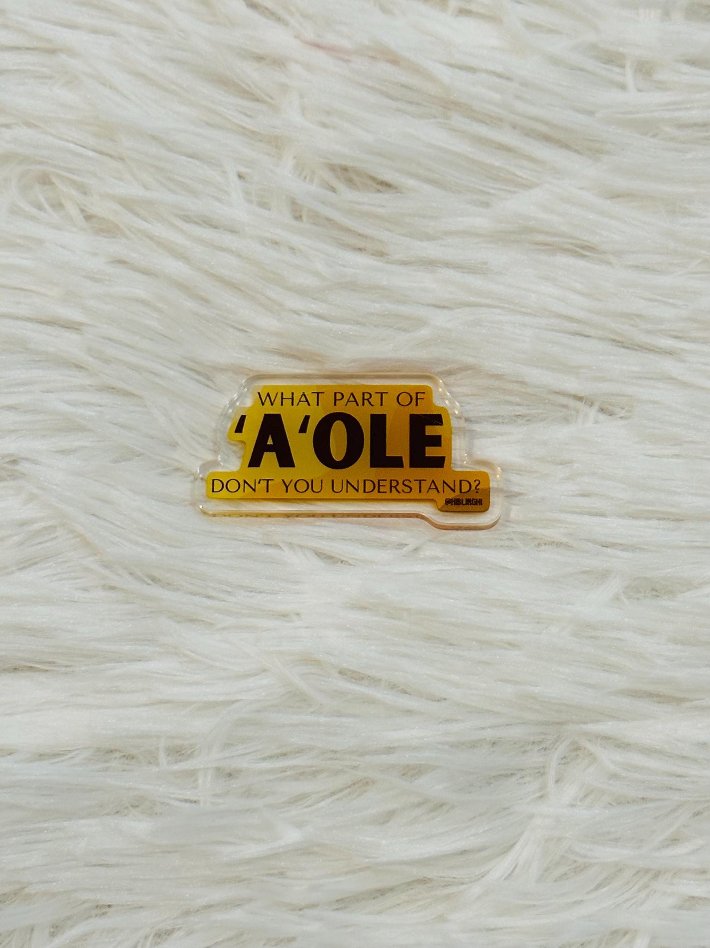 What Part Of ʻAʻole Donʻt You Understand Acrylic Magnet