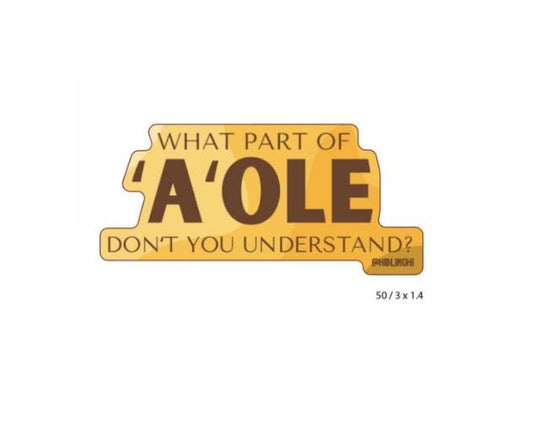 What part of aole donʻt you understand die cut vinyl sticker, Hawaii stickers