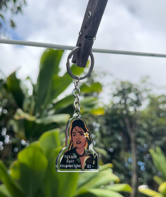 Tita Bun and Get Kuleana Done Keychain