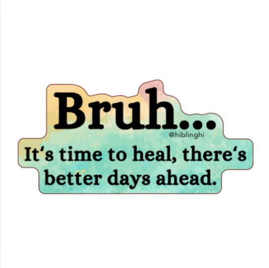 Bruh die cut vinyl sticker, Hawaii sticker