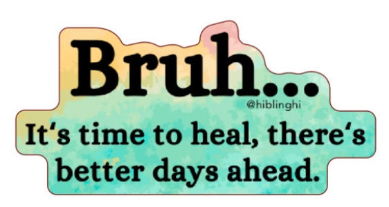 Bruh die cut vinyl sticker, Hawaii sticker