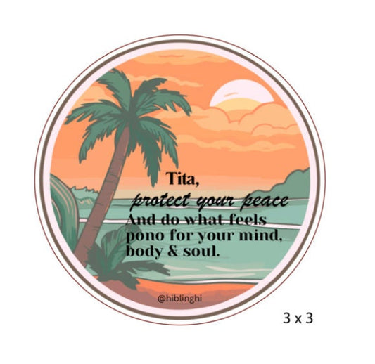 Tita Protect Your Peace Vinyl sticker