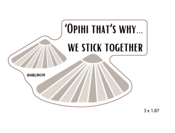 Opihi die cut vinyl sticker, Hawaii sticker