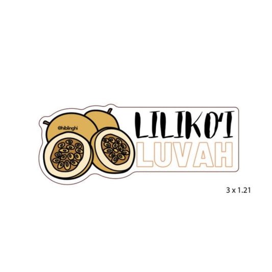 Liliko Luvah die cut sticker, Hawaii sticker