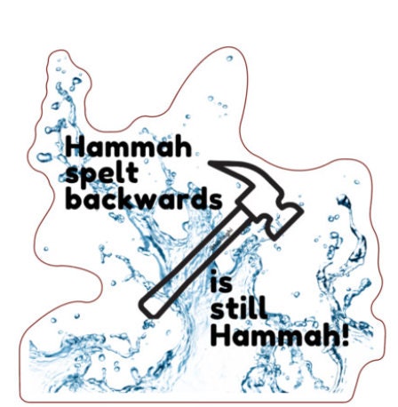 Hammah die cut vinyl sticker, Hawaii stickers