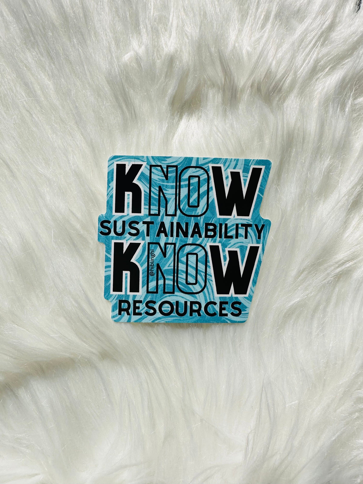 Sustainability Resources Vinyl Stickers