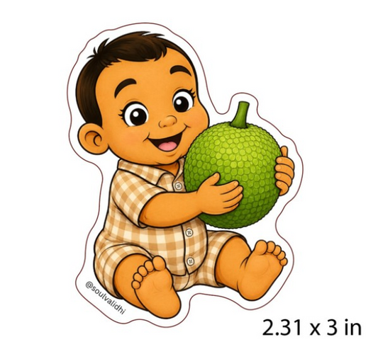 Kini Baby Vinyl Sticker Palaka Baby with ʻUlu