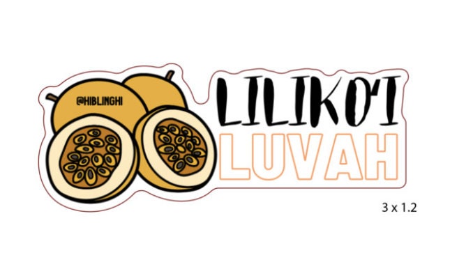 Liliko Luvah die cut sticker, Hawaii sticker