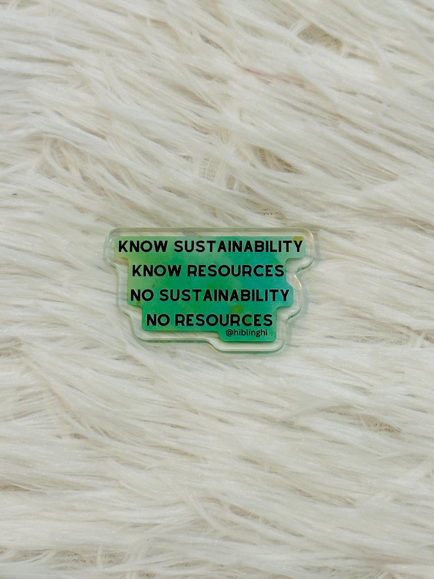 Know Sustainability Acrylic Magnet