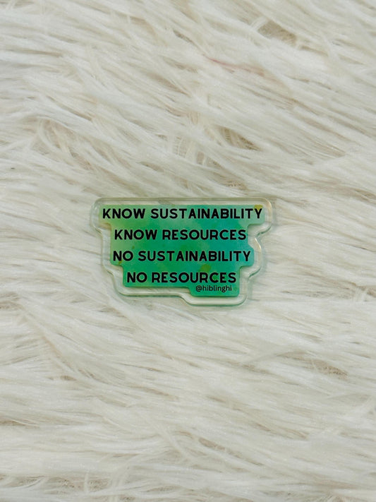 Know Sustainability Acrylic Magnet