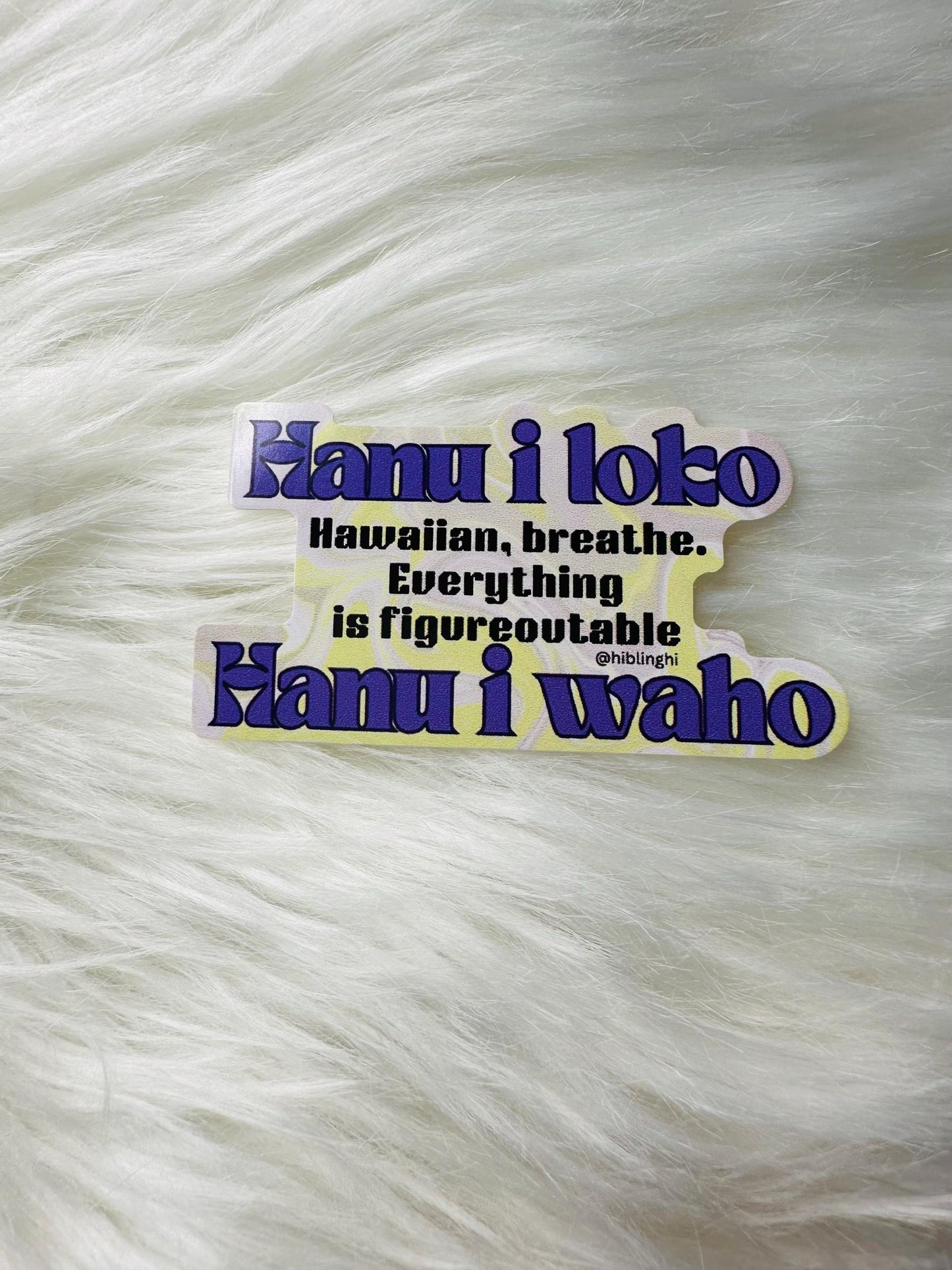 Hanu vinyl sticker, motivational sticker, mental health sticker, flask, laptop, mug sticker, uplifting