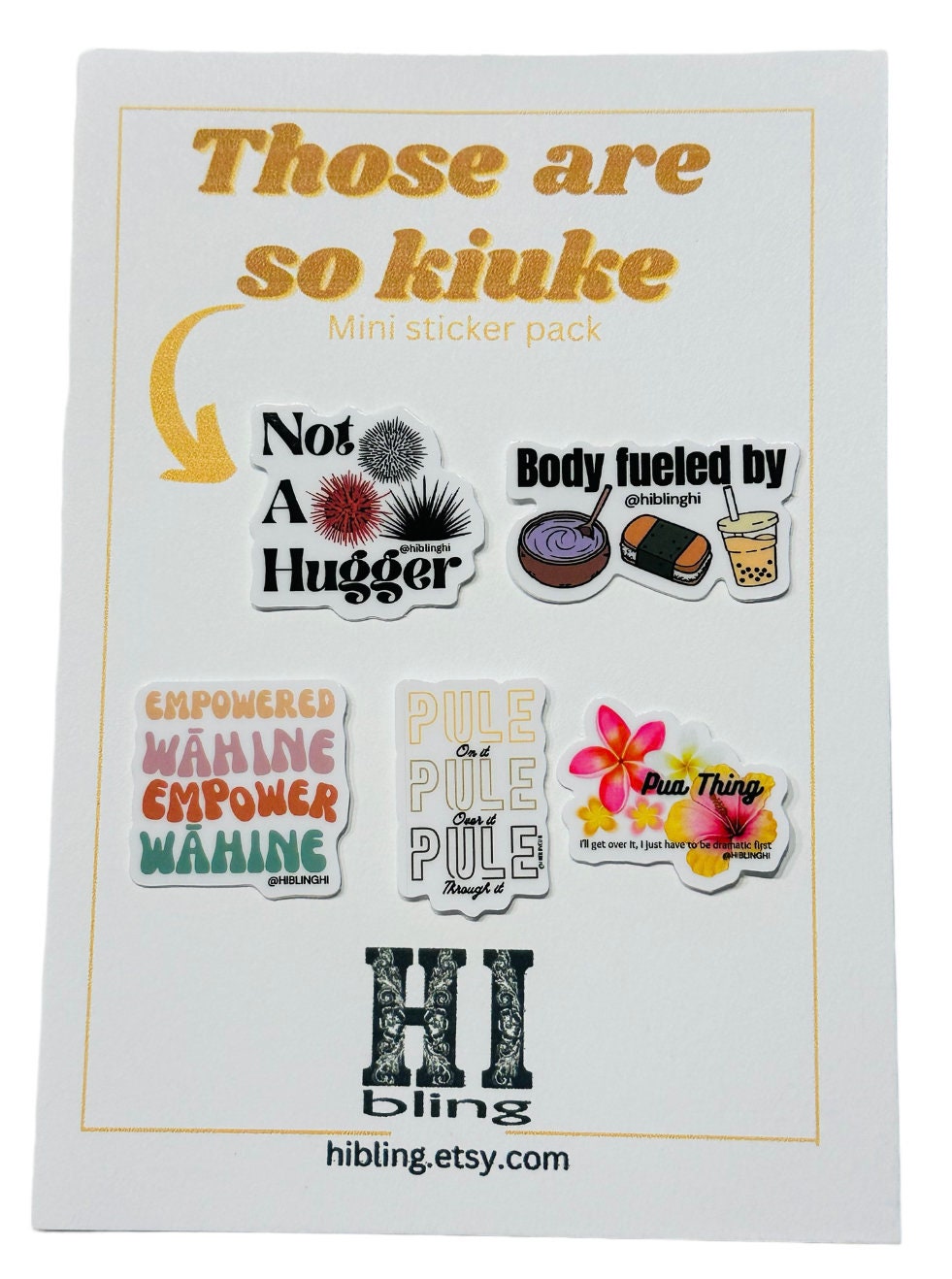 Not A Hugger Mini sticker pack